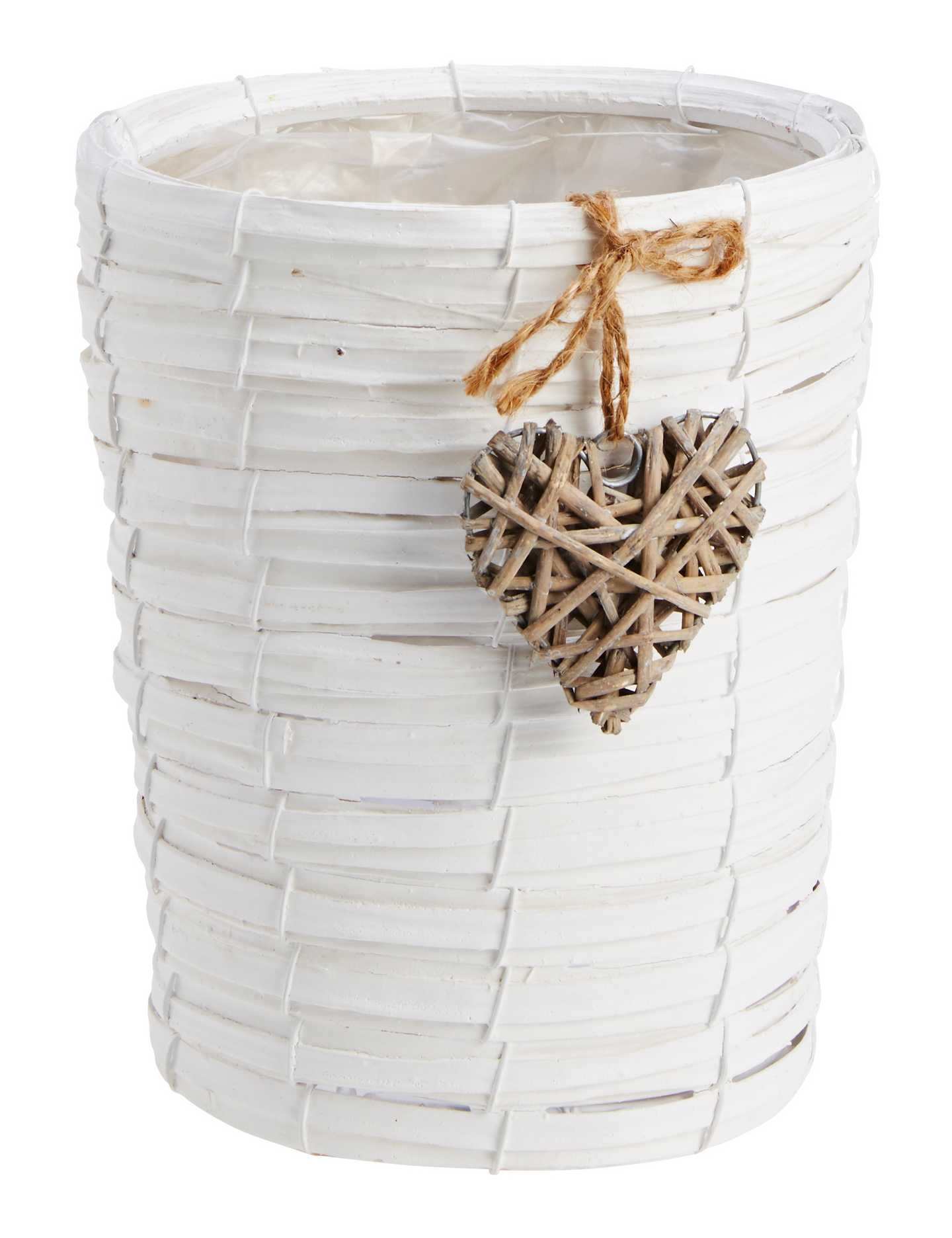 Pajuruukku pyöreä sydän valkoinen halkaisija 21cm