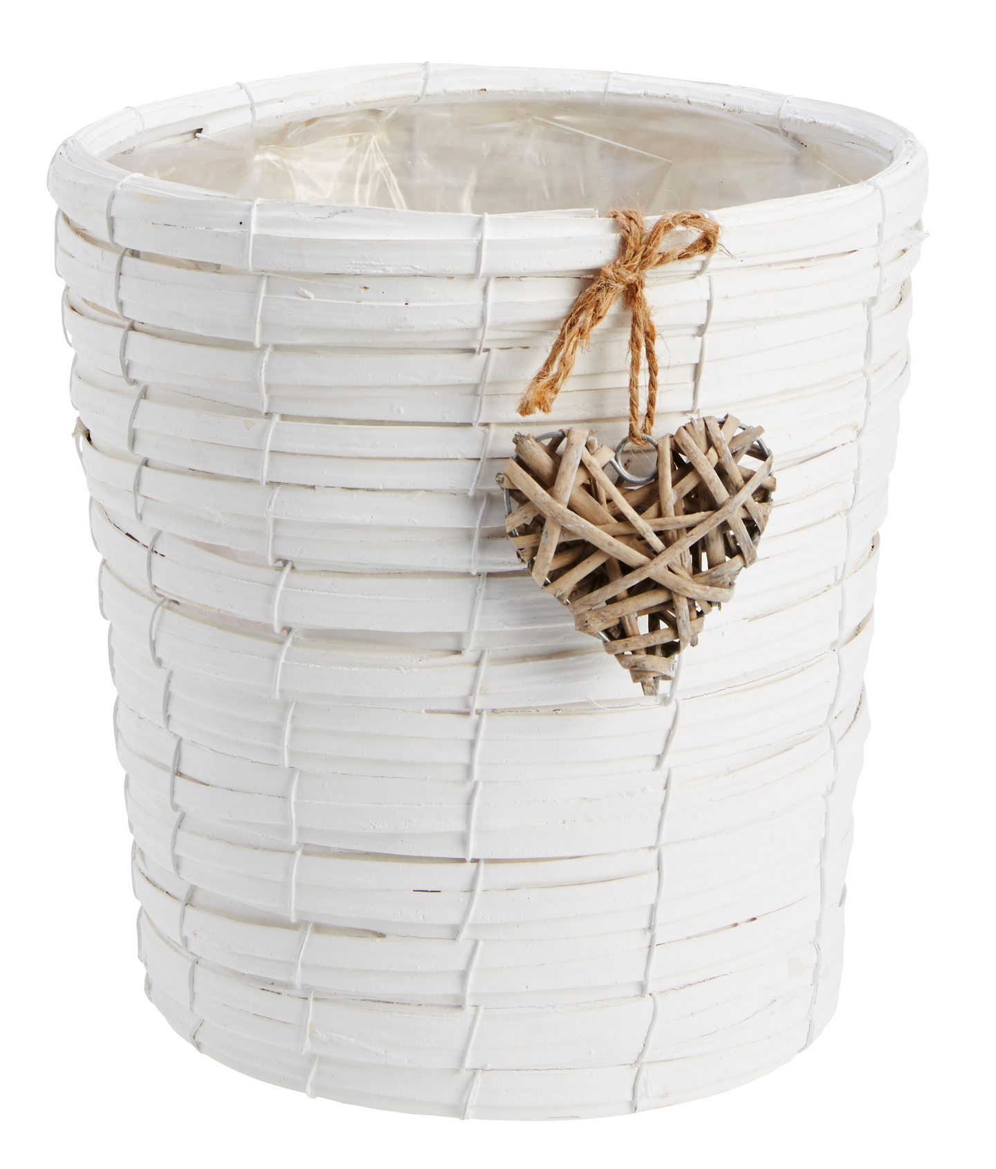 Pajuruukku pyöreä sydän valkoinen halkaisija 26cm