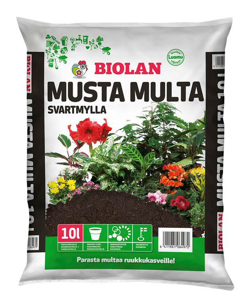 Kukkamulta Musta Multa Biolan 10l