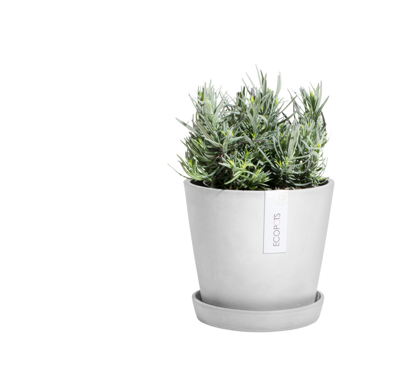Aluslautanen Ecopots Amsterdam 40cm valkoharmaa