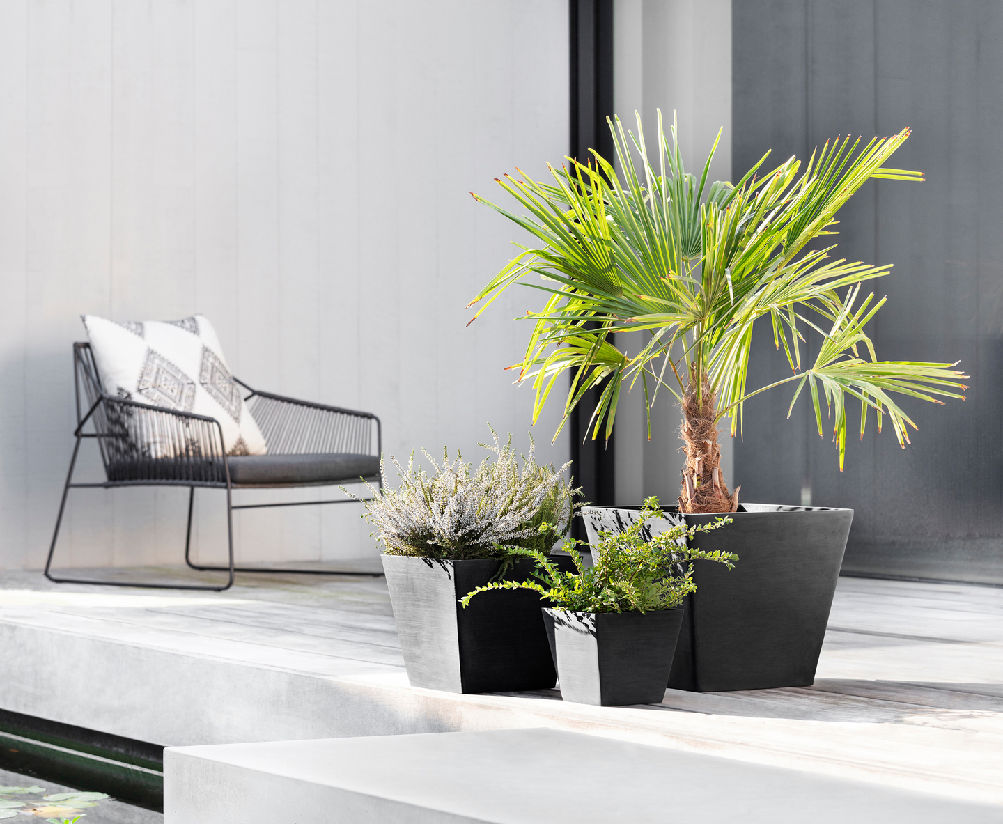 Ruukku Ecopots Rotterdam 30cm tummanharmaa