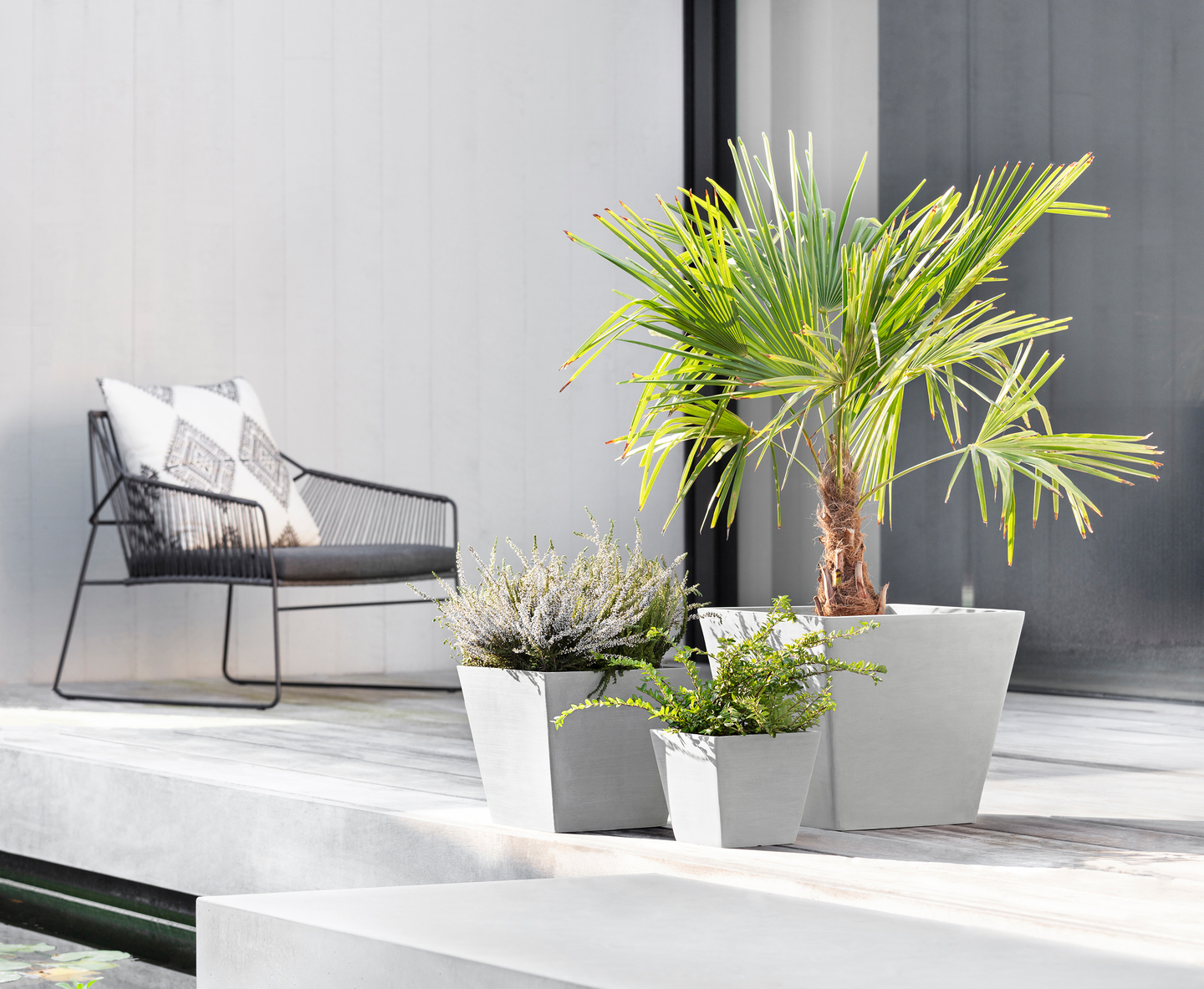 Ruukku Ecopots Rotterdam 30cm valkoharmaa