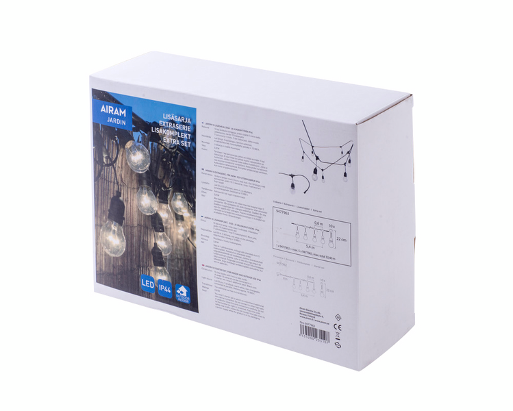 Lisäsarja Airam Jardin 10 jatkettava