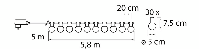 Lamppusarja Airam Keira 30