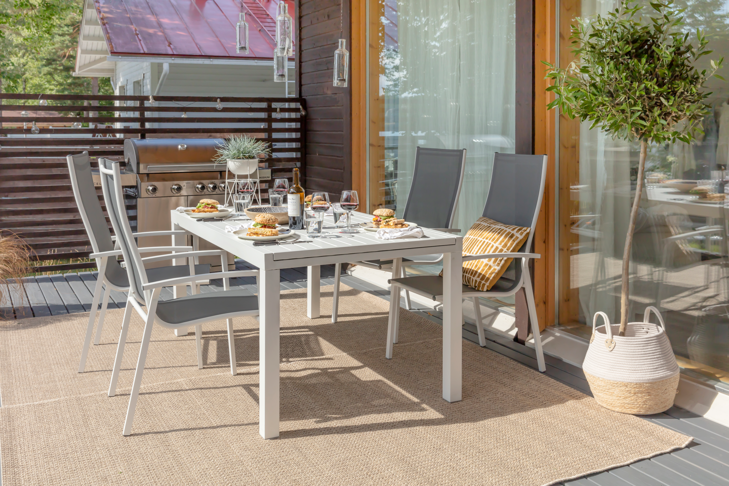 Jatkopöytä Cello Modena valkoinen alumiini 160/240x90x75cm