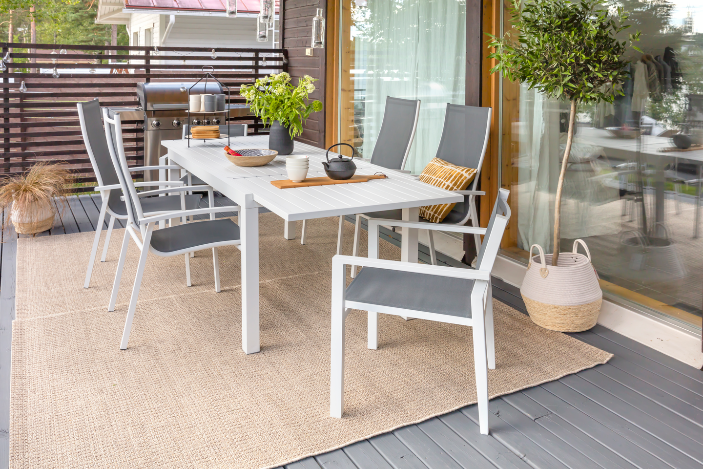 Jatkopöytä Cello Modena valkoinen alumiini 160/240x90x75cm