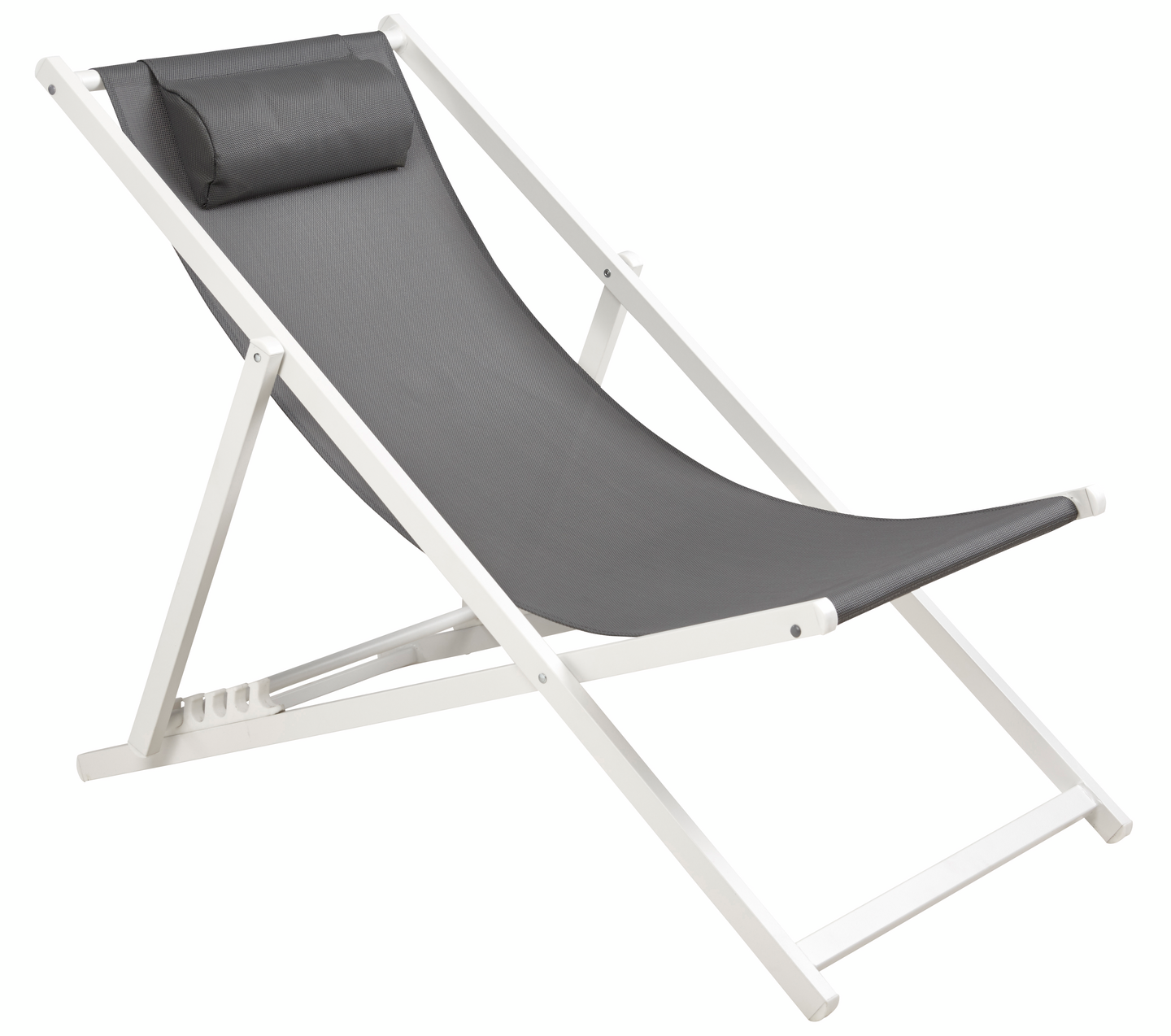 Aurinkotuoli Cello Palma harmaa/valkoinen