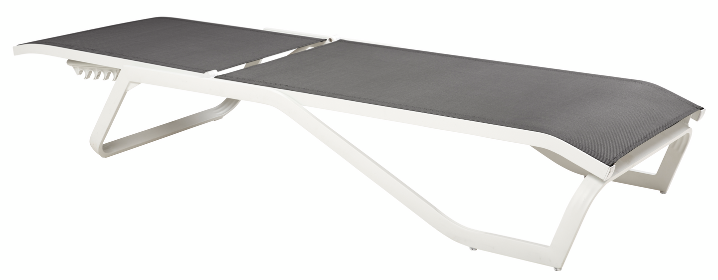 Aurinkotuoli Cello Menorca valkoinen/harmaa