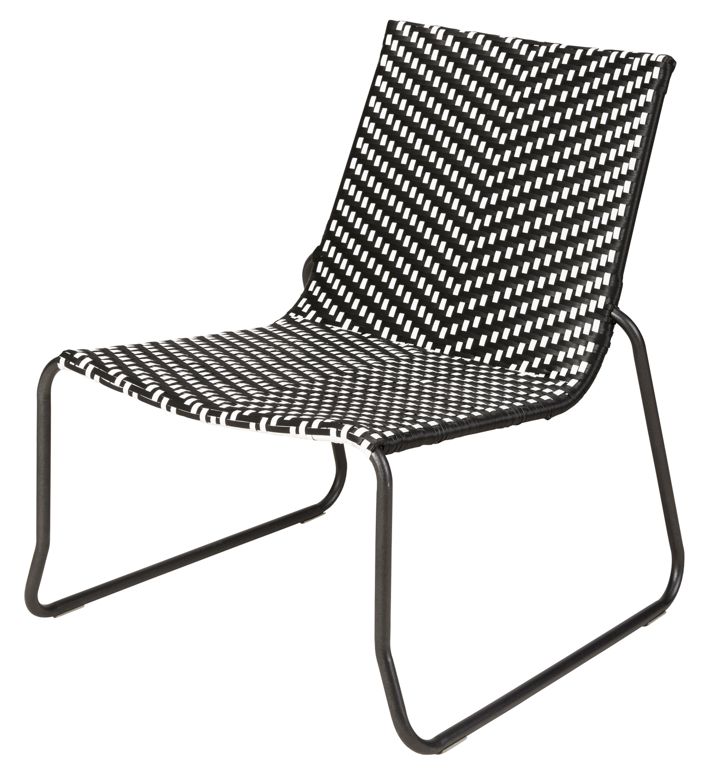 Parveketuoli Cello Riva mustavalko zigzag