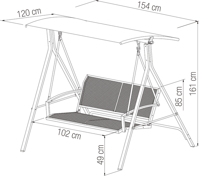 Keinu Cello Textile 2-hengelle