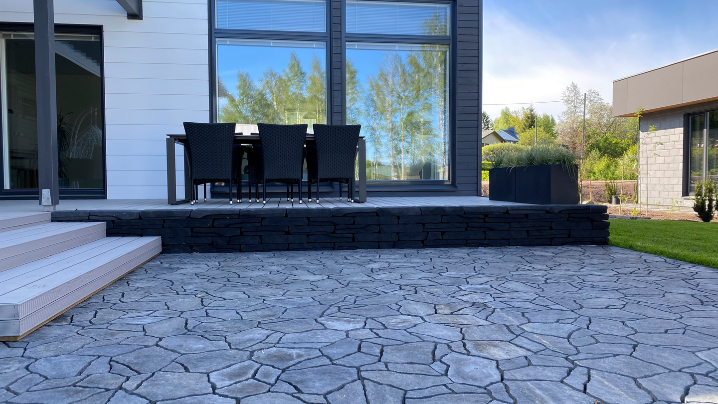 Luotokivi Rudus 80mm hiili 18kpl/m²