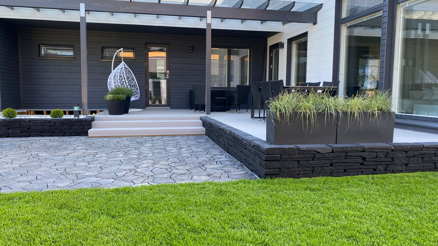 Luotokivi Rudus 80mm hiili 18kpl/m²