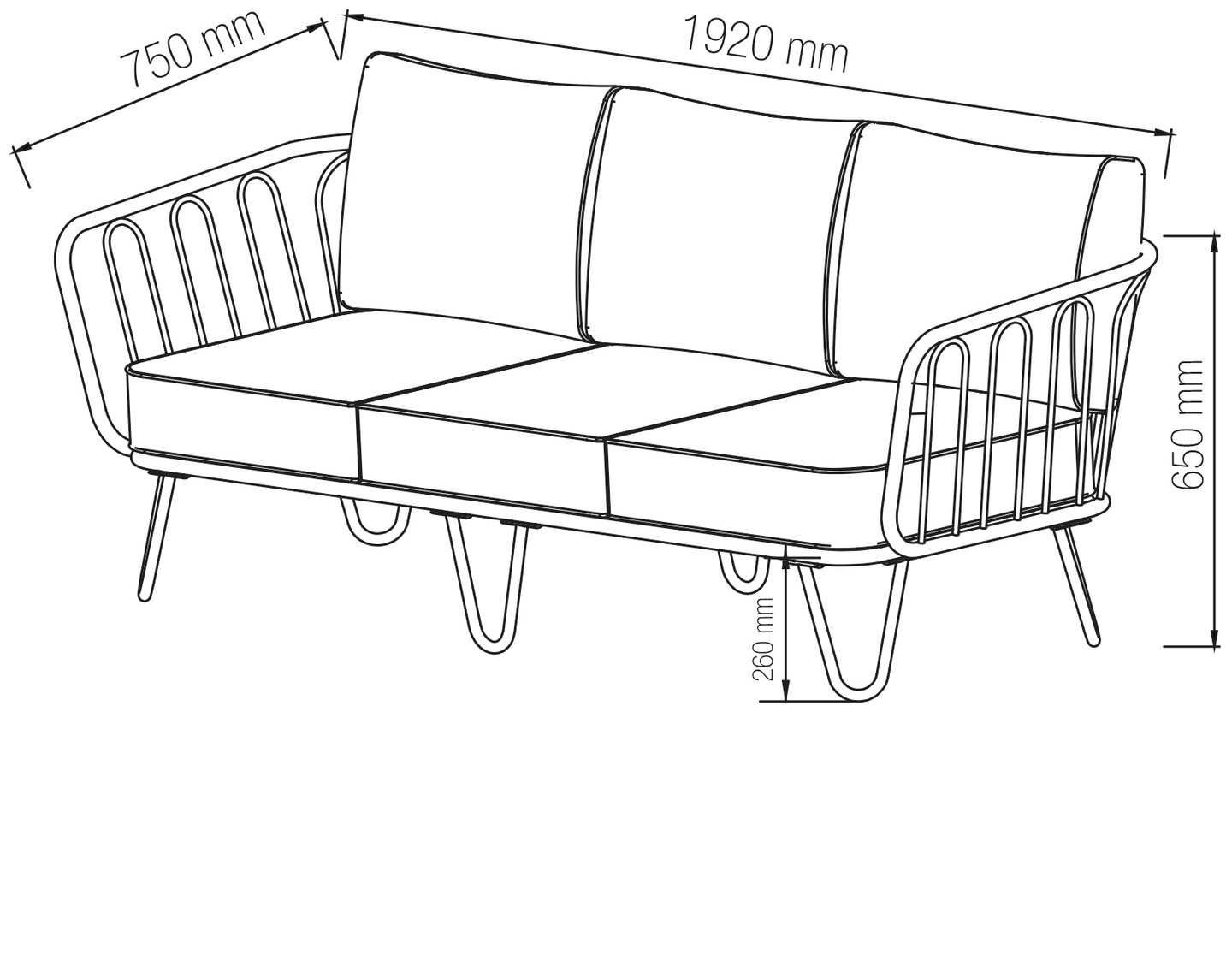 Sohva Cello Capri 3-istuttava