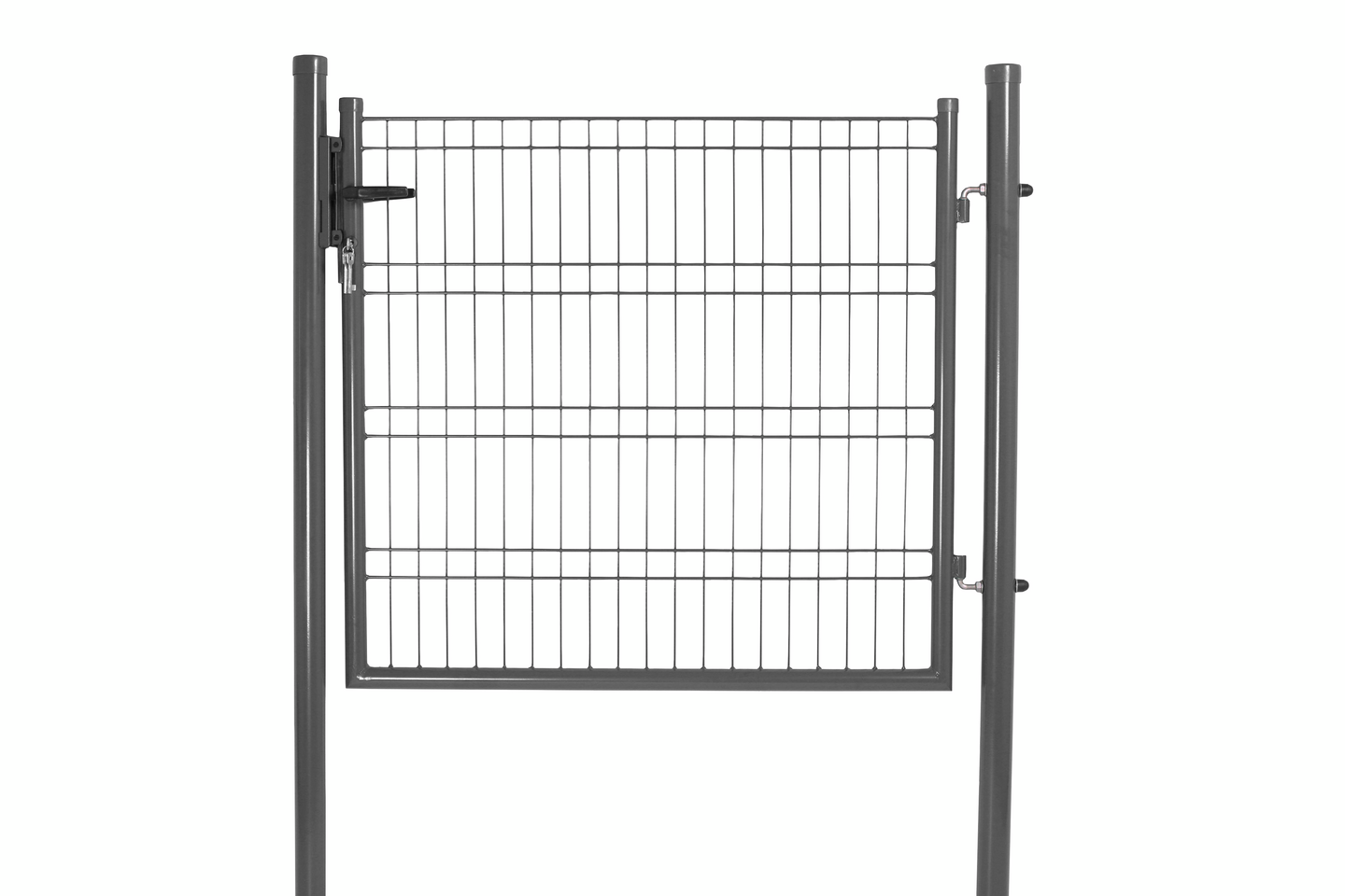 Elementtiaidan portti 1,03x1,18m + 60mm tolpat, kahva ja lukko harmaa