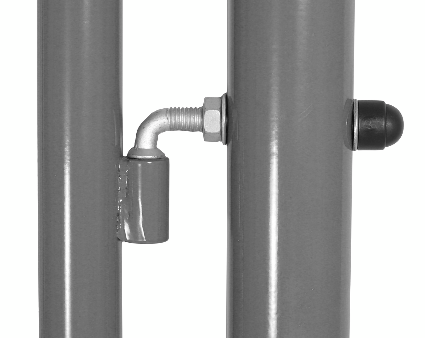 Elementtiaidan portti 1,03x1,18m + 60mm tolpat, kahva ja lukko harmaa