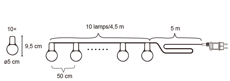 Lamppusarja led Cello round IP44