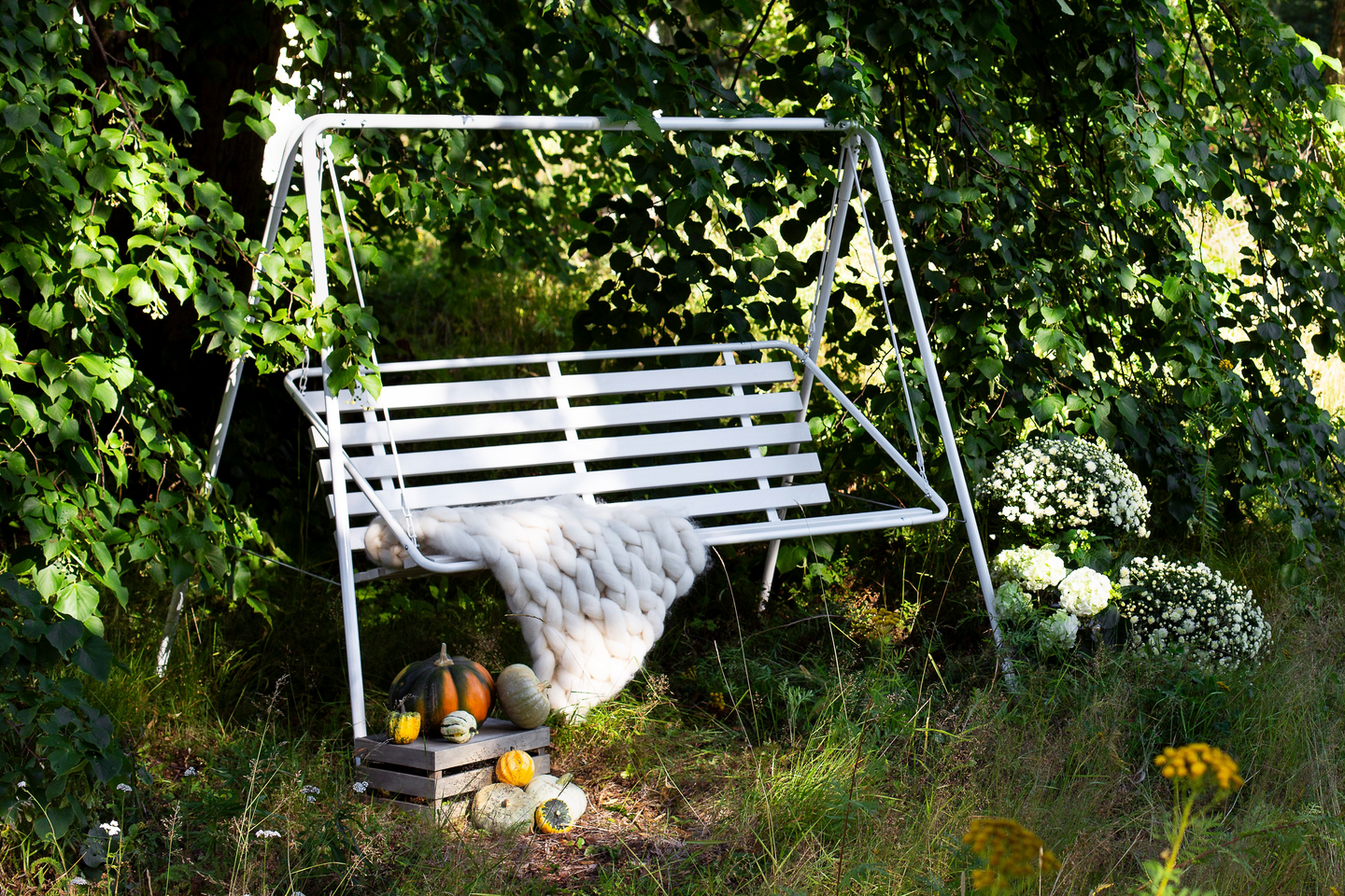 Keinu Varax Suvisaari 3-istuttava valkoinen