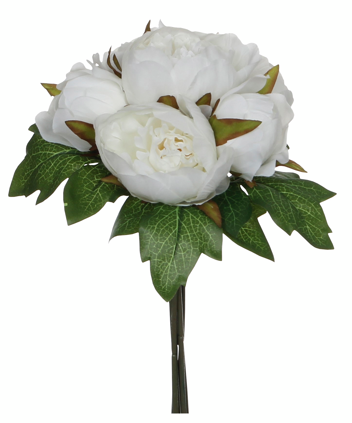 Silkkikukkakimppu pioni valkoinen 32x18cm - K-Rauta