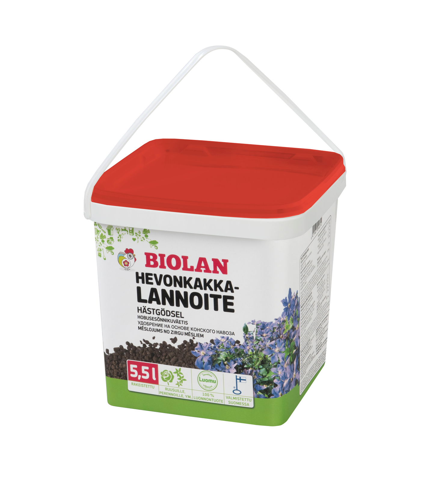 Hevonkakkalannoite Biolan 5,5l pakki