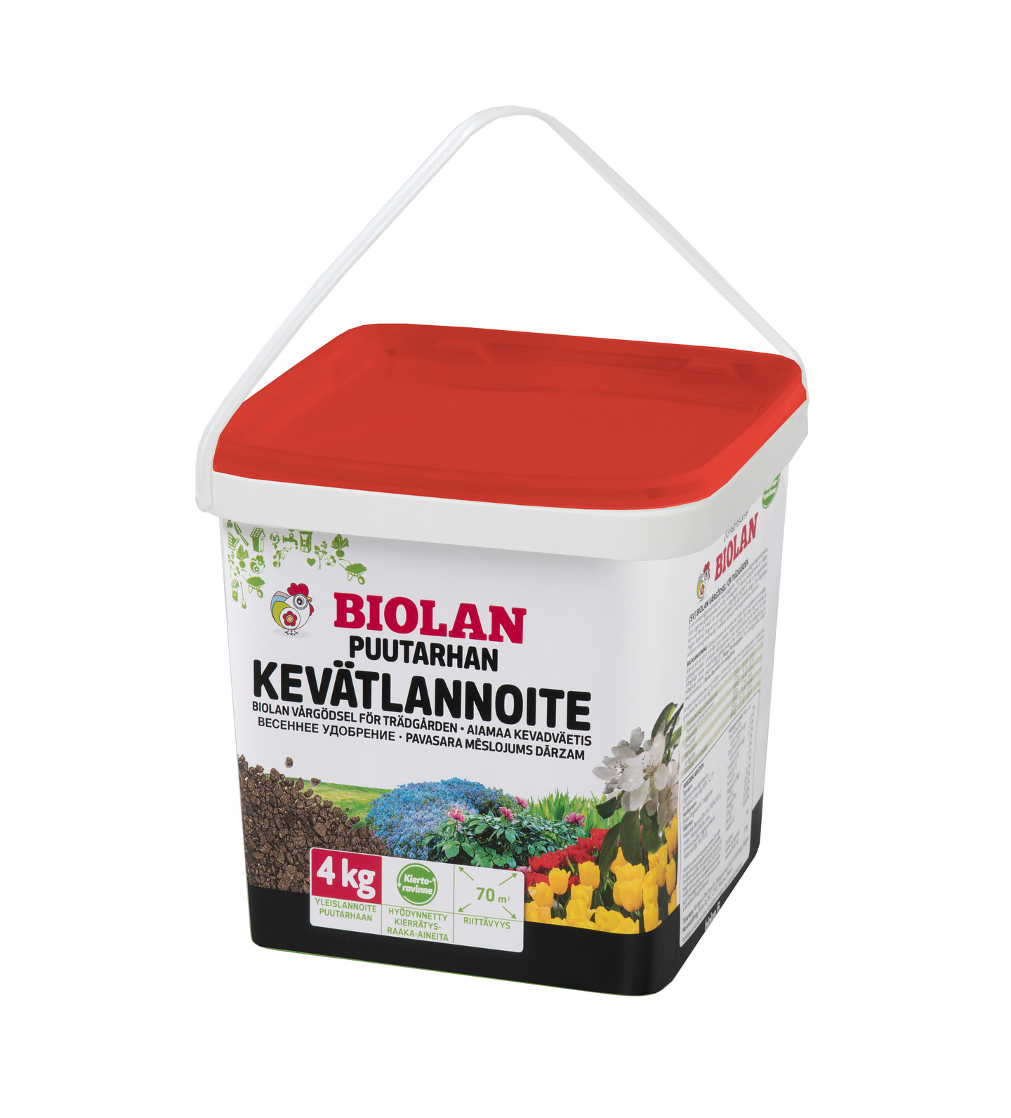 Puutarhan kevätlannoite Biolan 4kg pakki