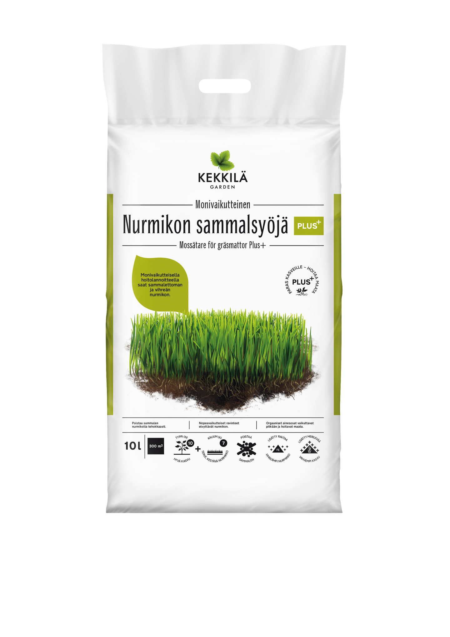 Nurmikon sammalsyöjä Kekkilä Plus+ 10l