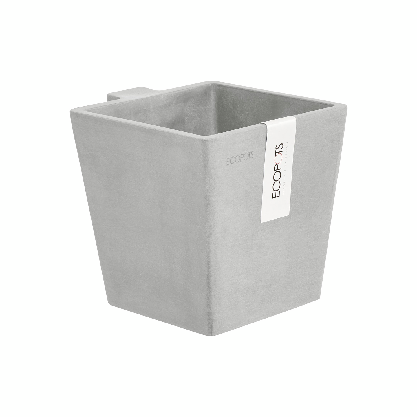 Seinäruukku Ecopots Manhattan 15cm valkoharmaa