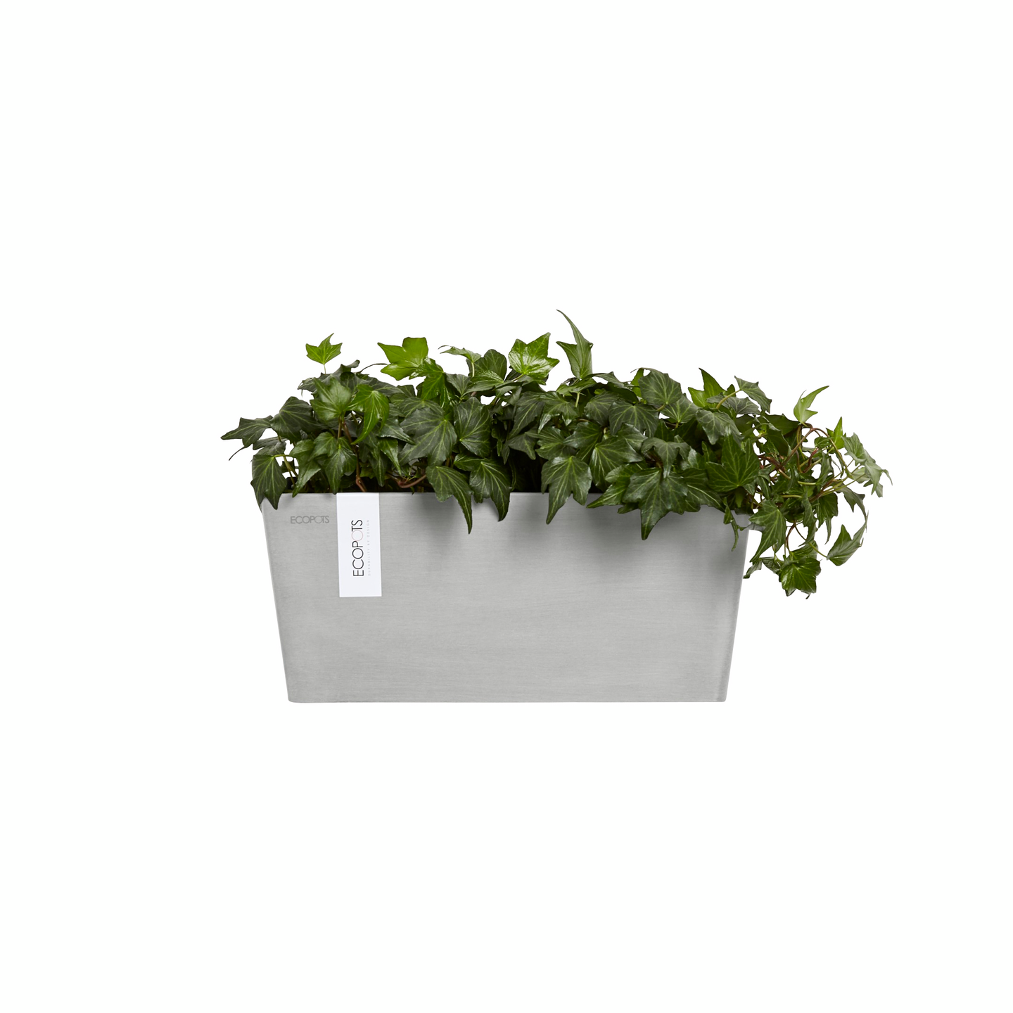 Seinäruukku Ecopots Manhattan 35cm valkoharmaa