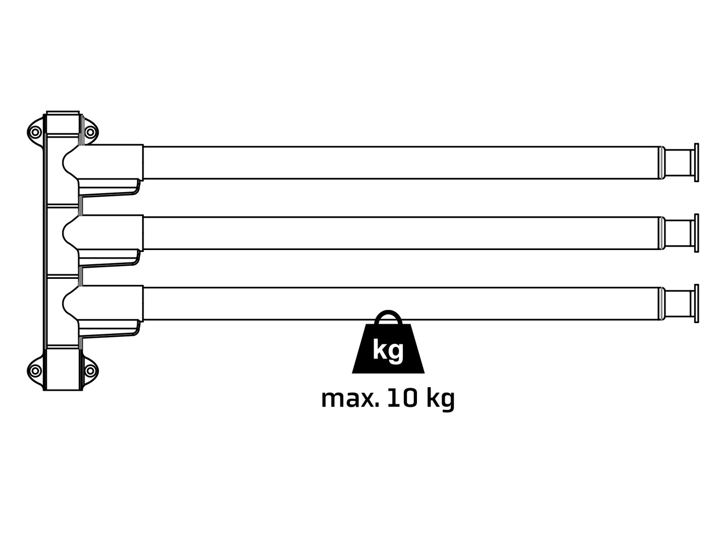 Tuuletusteline Pisla Duster M3 valkoinen