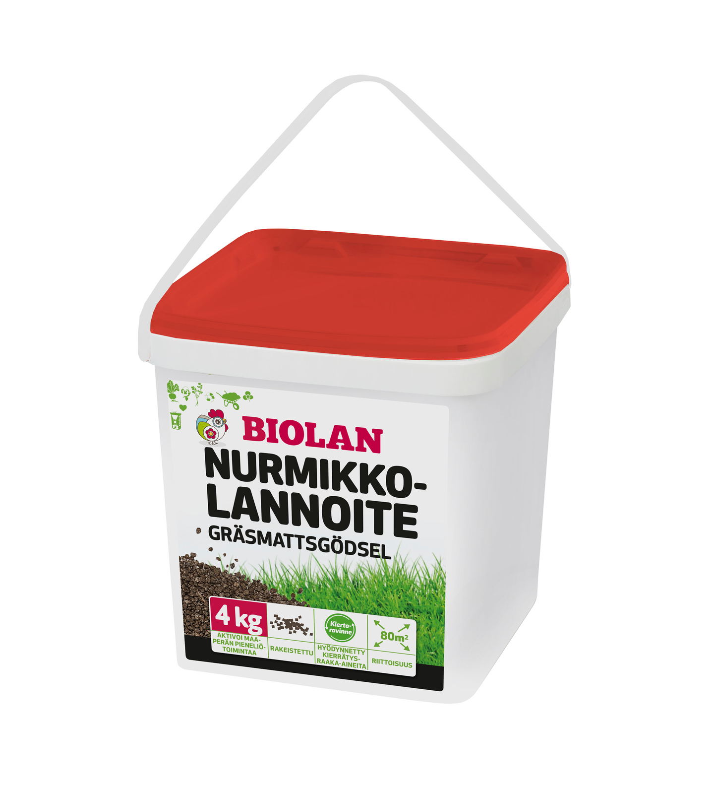 Nurmikkolannoite Biolan 4kg pakki