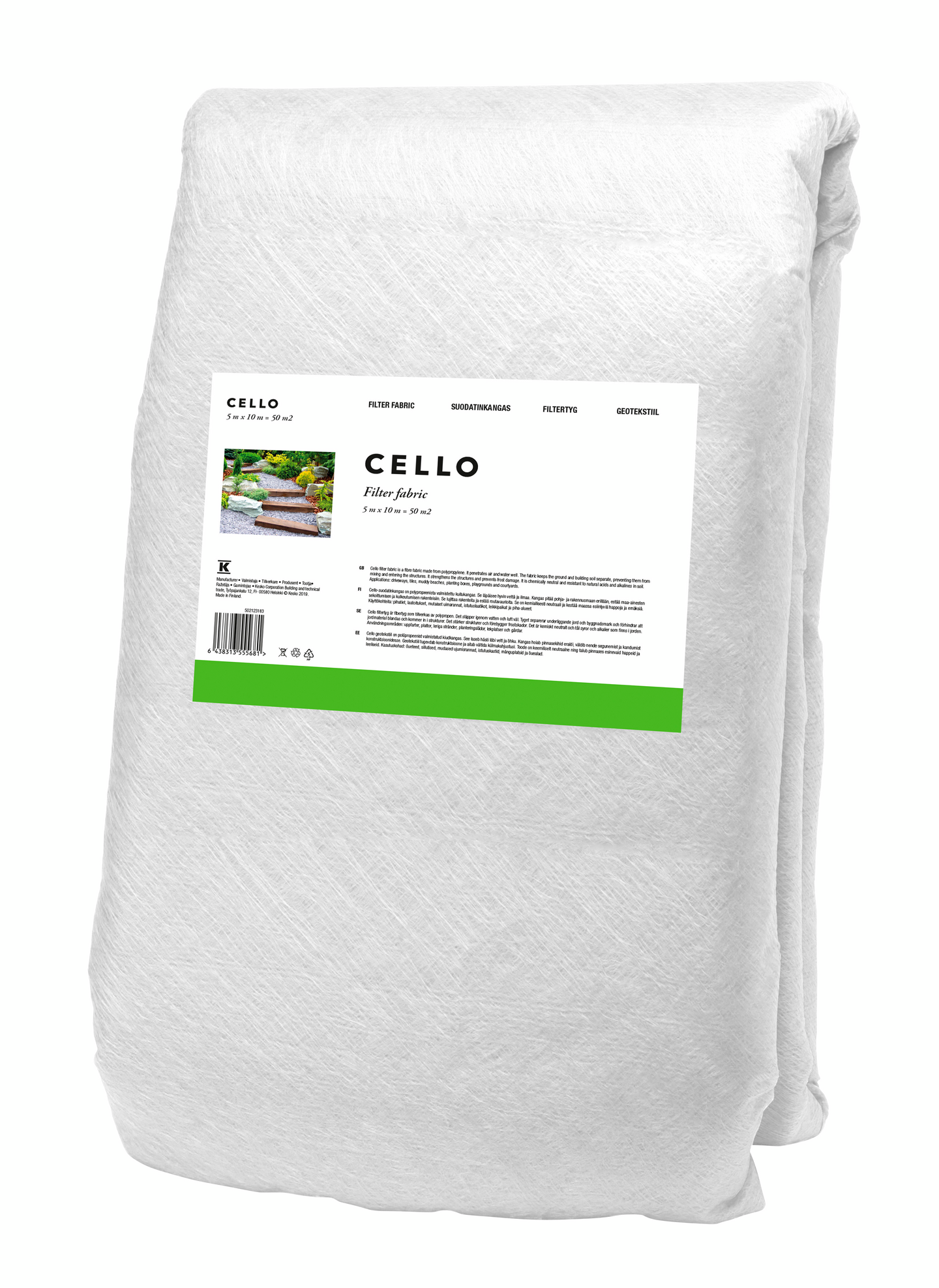 Suodatinkangas Cello 5x10m 50m² N1/KL2