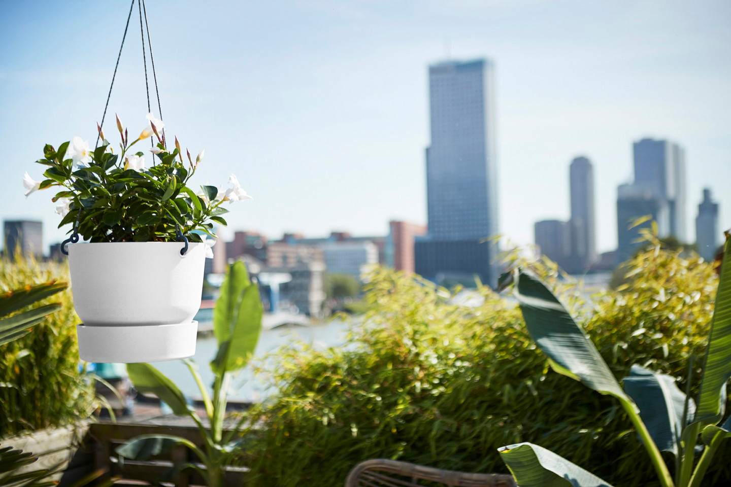 Amppeli Elho Greenville 24cm valkoinen