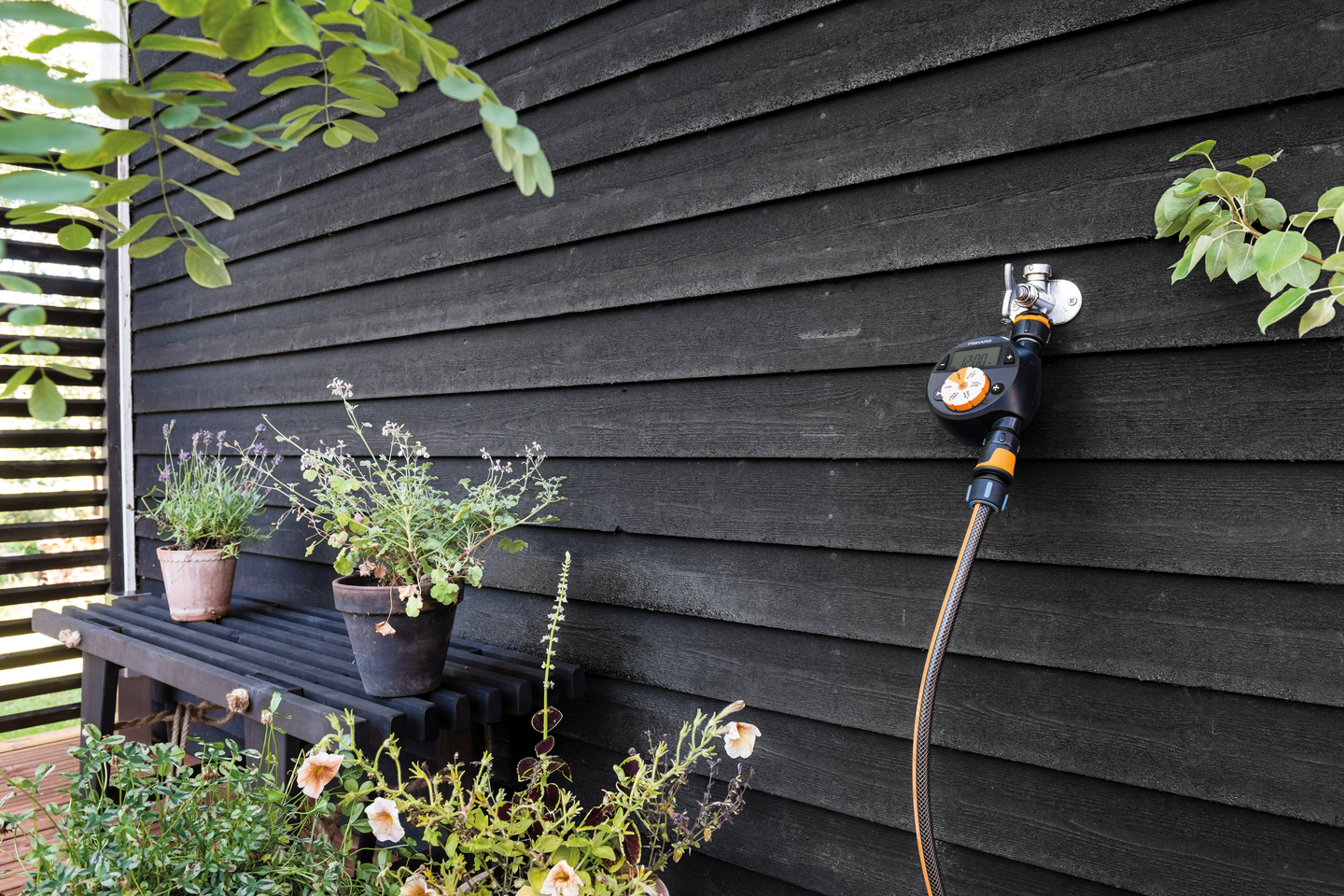 Kasteluajastin Fiskars yhdellä ulostulolla