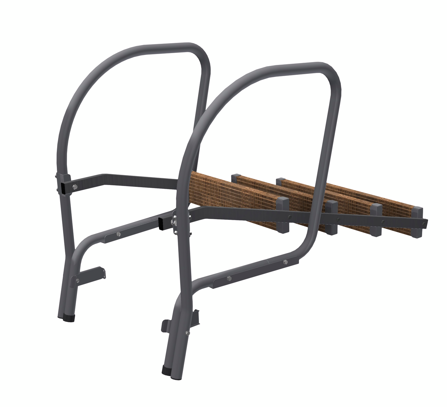 Laituritikas Markki kääntyvä 4 askelmaa tummanharmaa