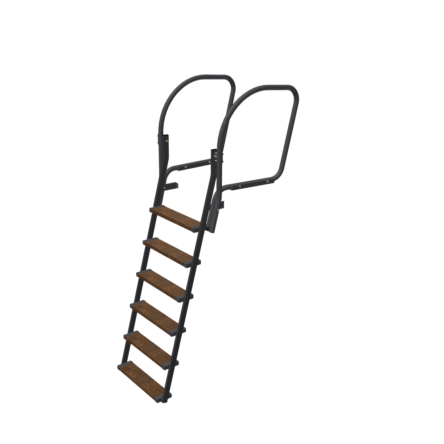 Laituritikas Markki kääntyvä 6 askelmaa tummanharmaa