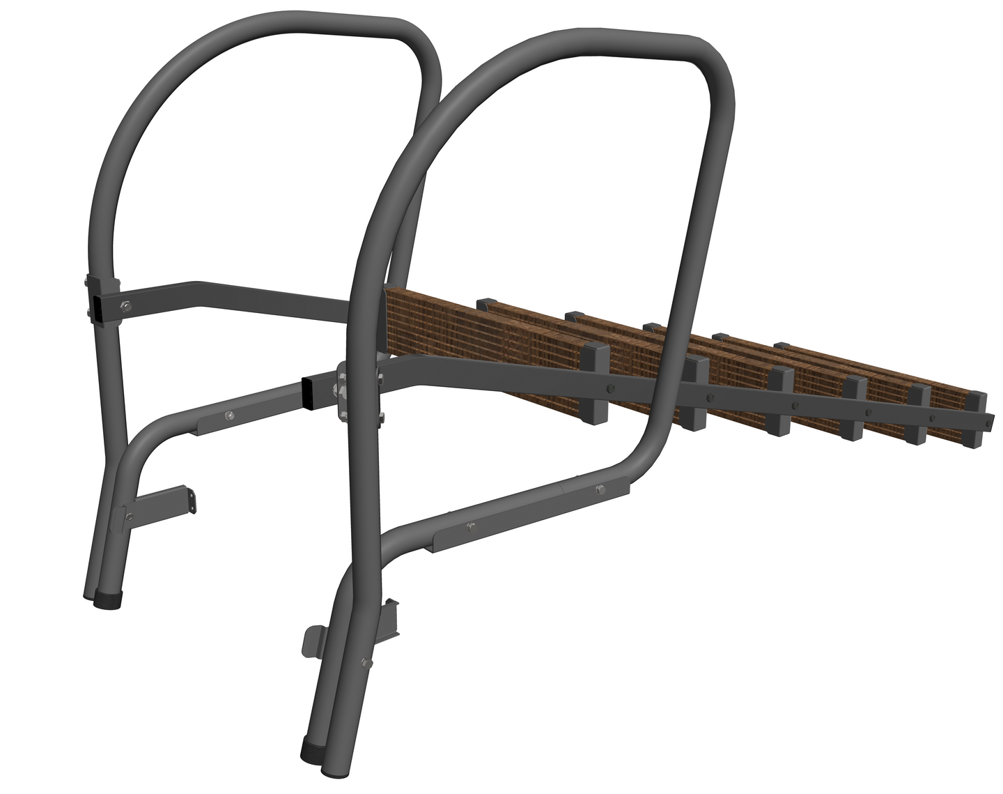 Laituritikas Markki kääntyvä 6 askelmaa tummanharmaa