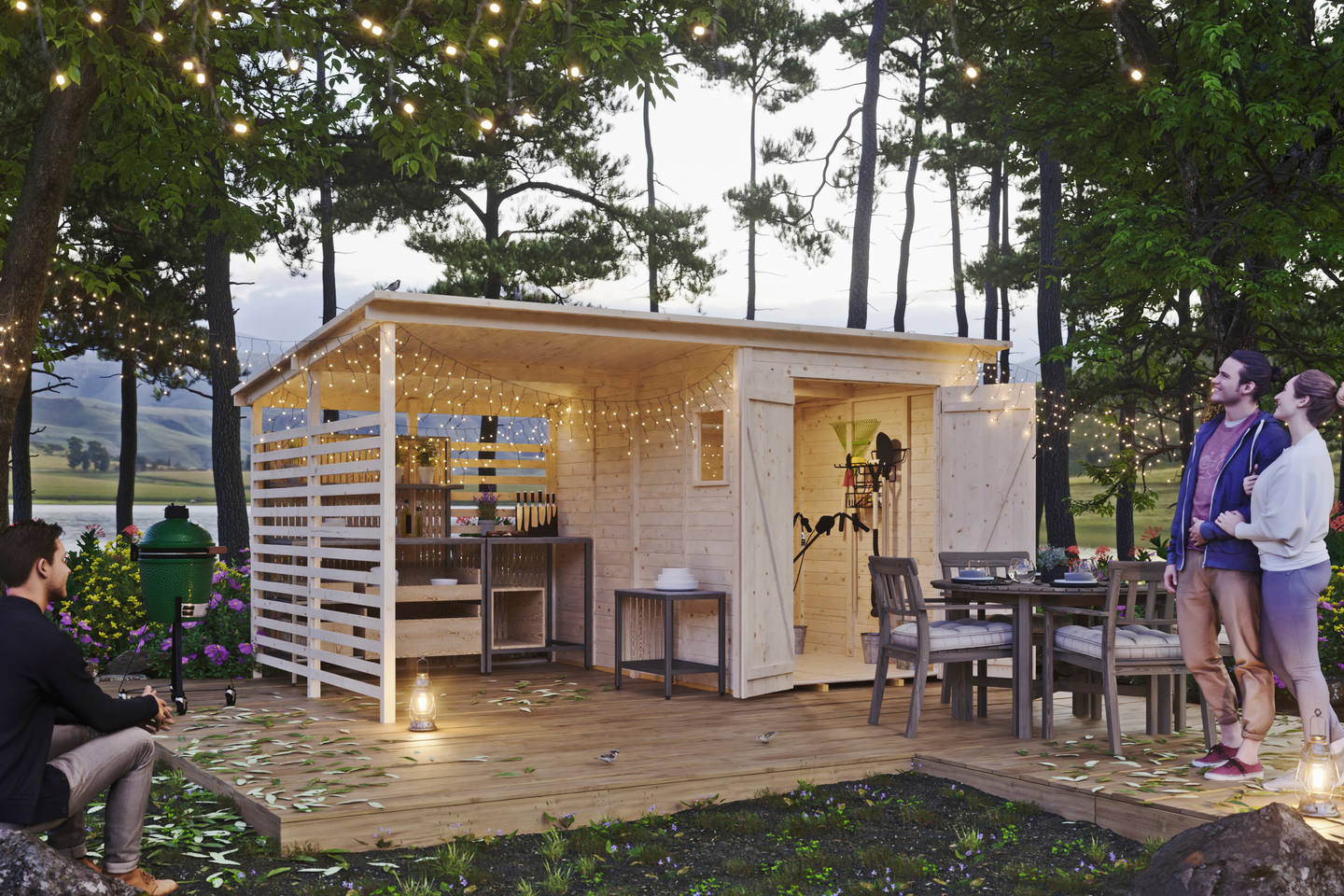 Varasto + katos Goodiy Luulaja 9,6m²