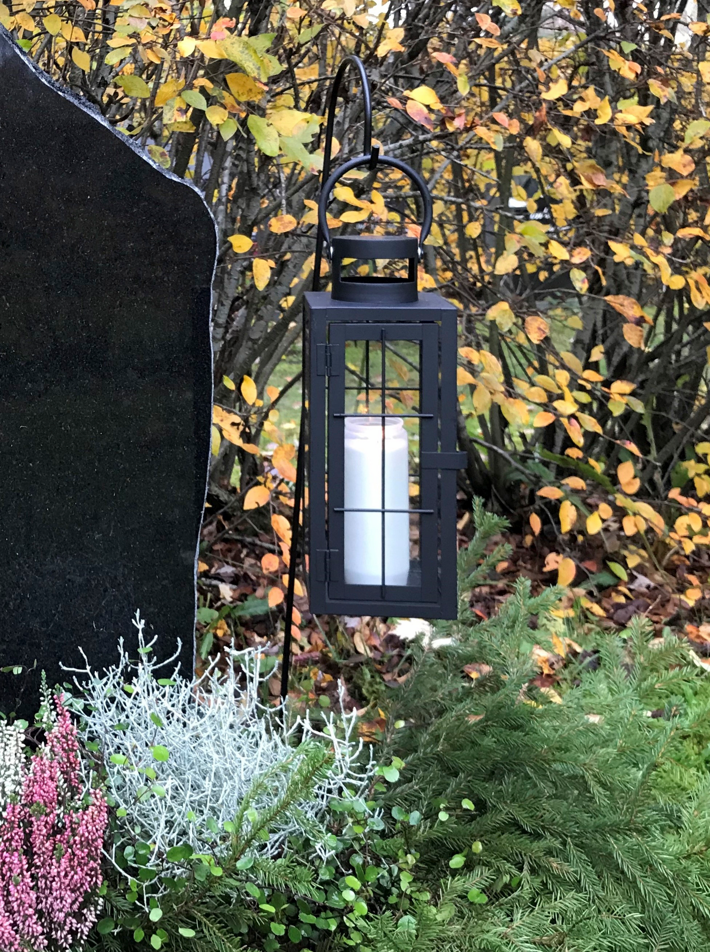 Lyhty Cello ruutu mattamusta 30,5cm