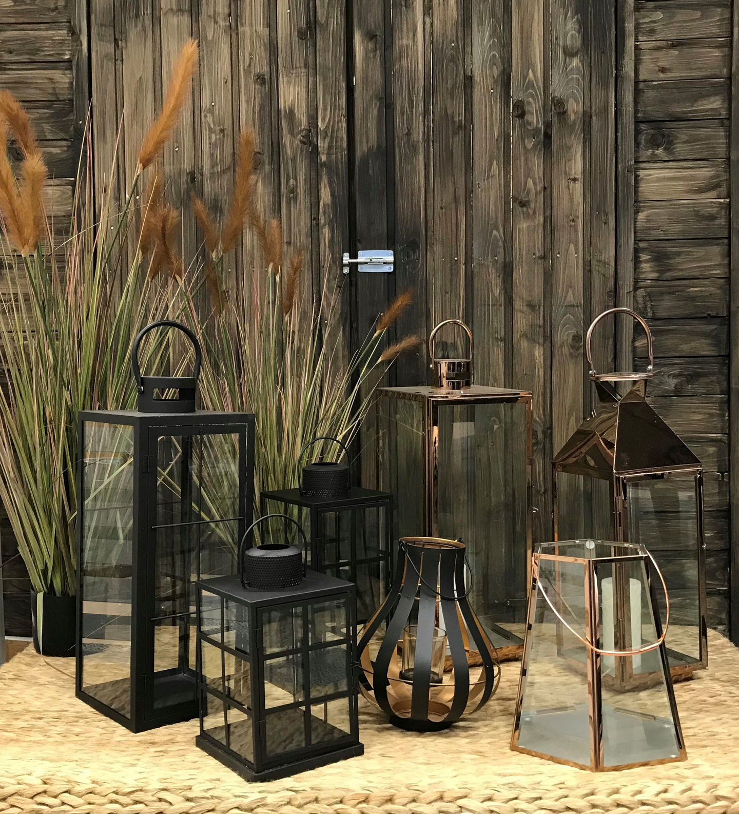 Lyhty Cello ruutu mattamusta 53cm