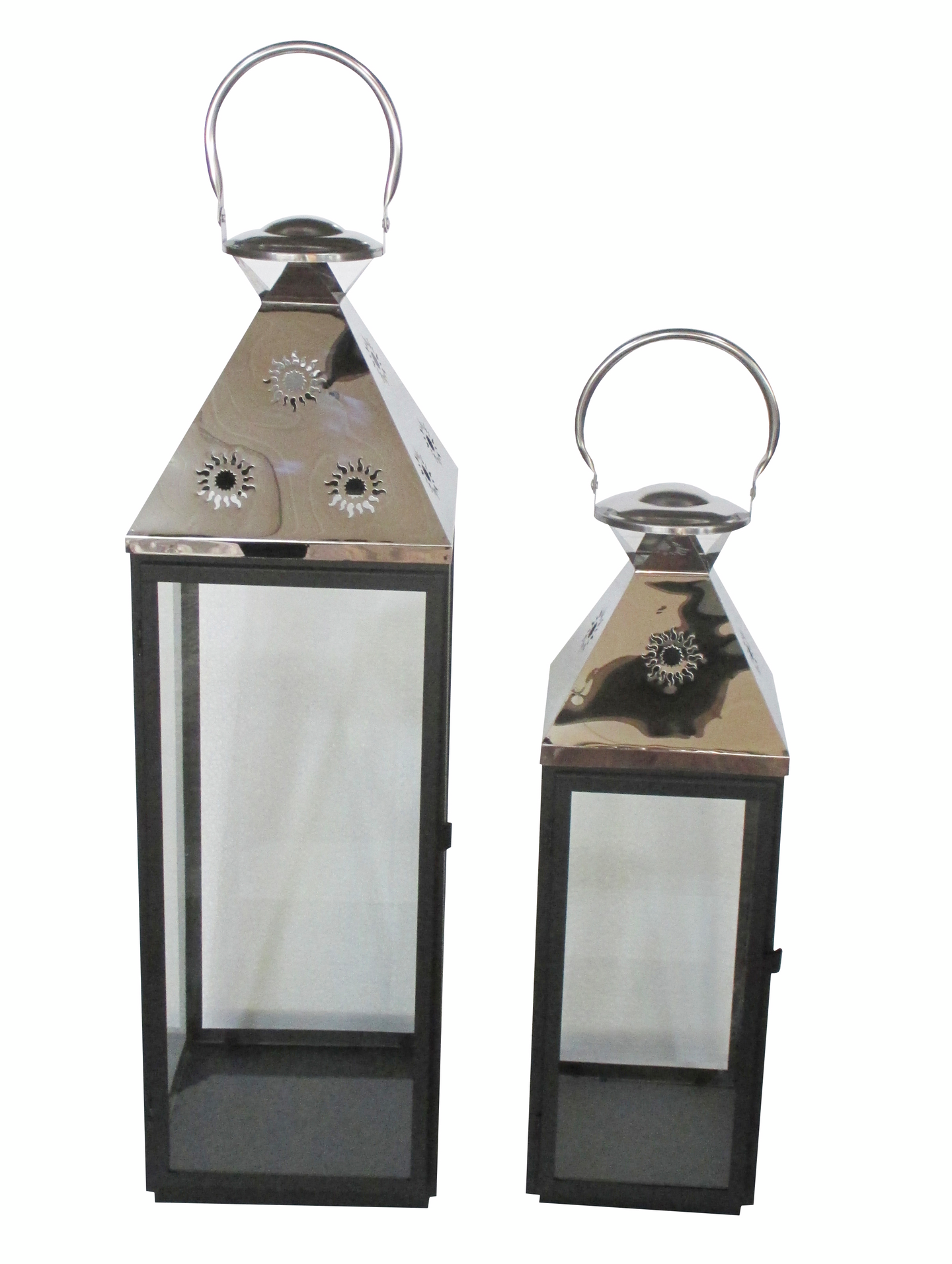 Lyhty Cello teräs musta-hopea 70cm