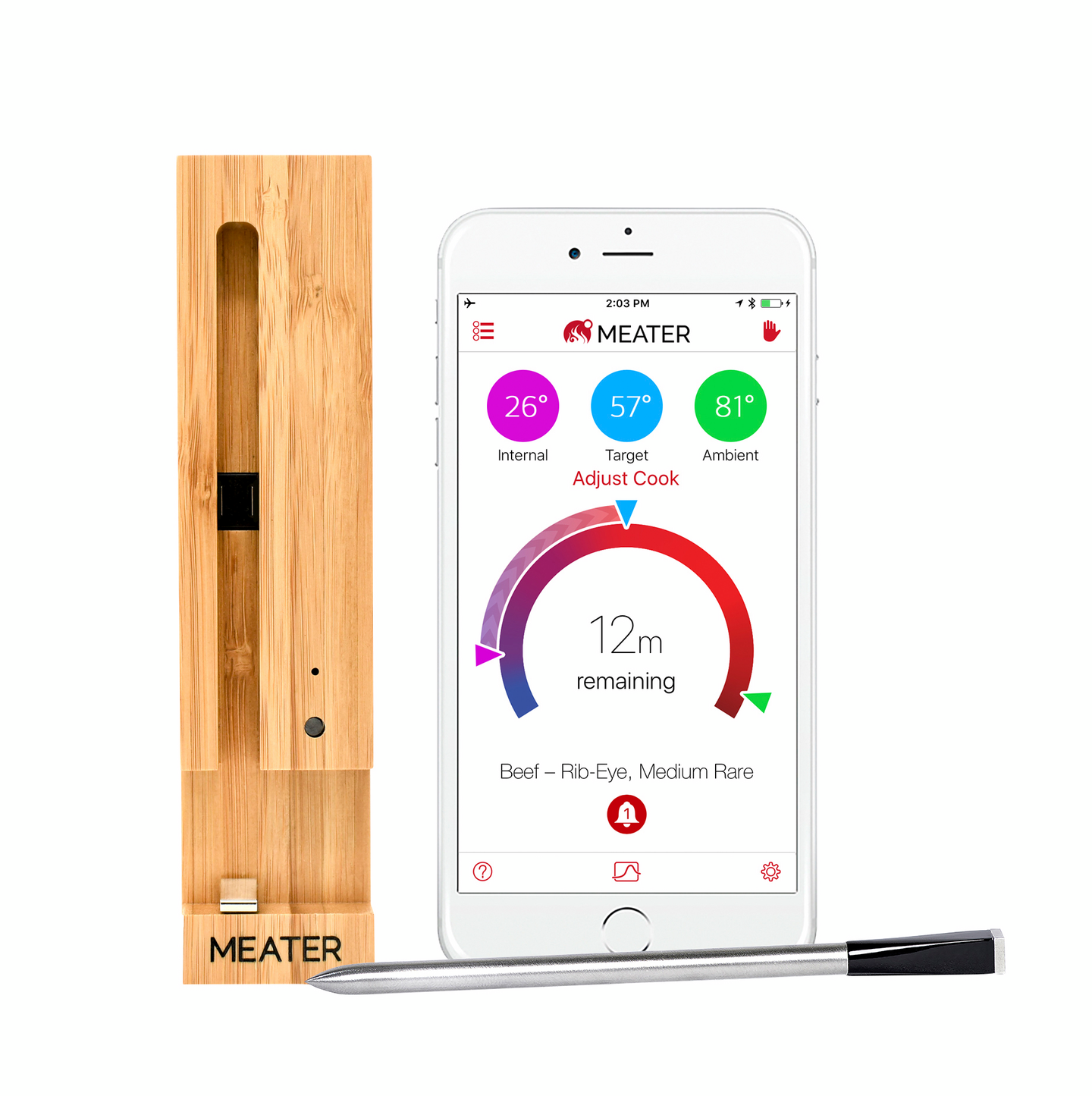 Langaton paistomittari Muurikka Meater