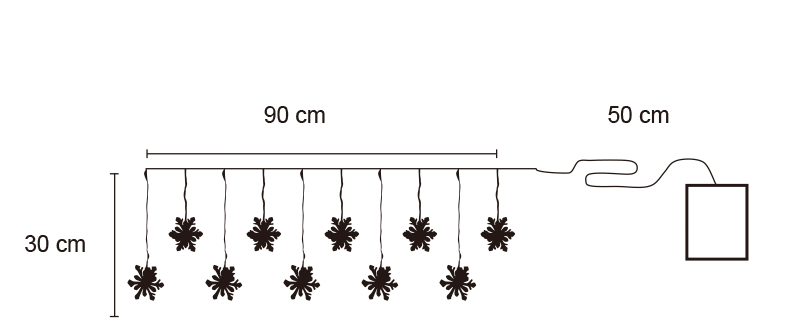 Led-valosarja Cello lumihiutale IP44