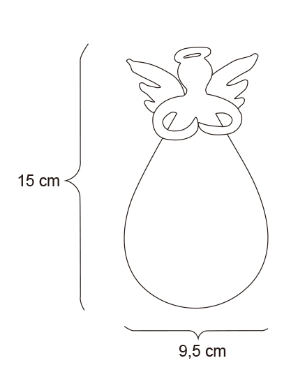 Pöytäkoriste Cello led enkeli 15cm IP20