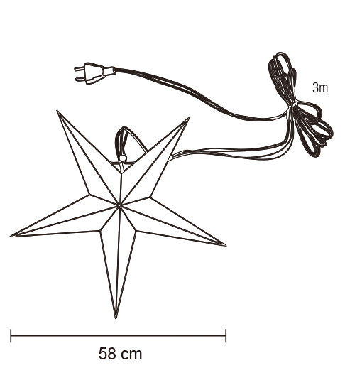 Paperitähti Cello laser led IP20