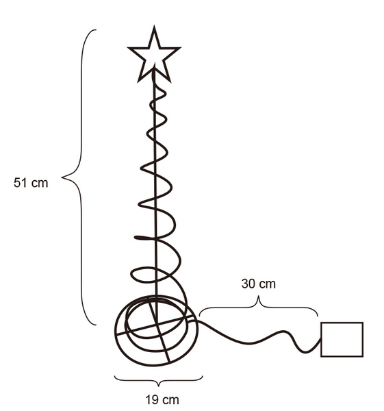 Valopuu Cello led spiraali 51cm IP20