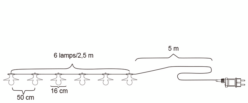 Led-valosarja Cello Garden musta IP44