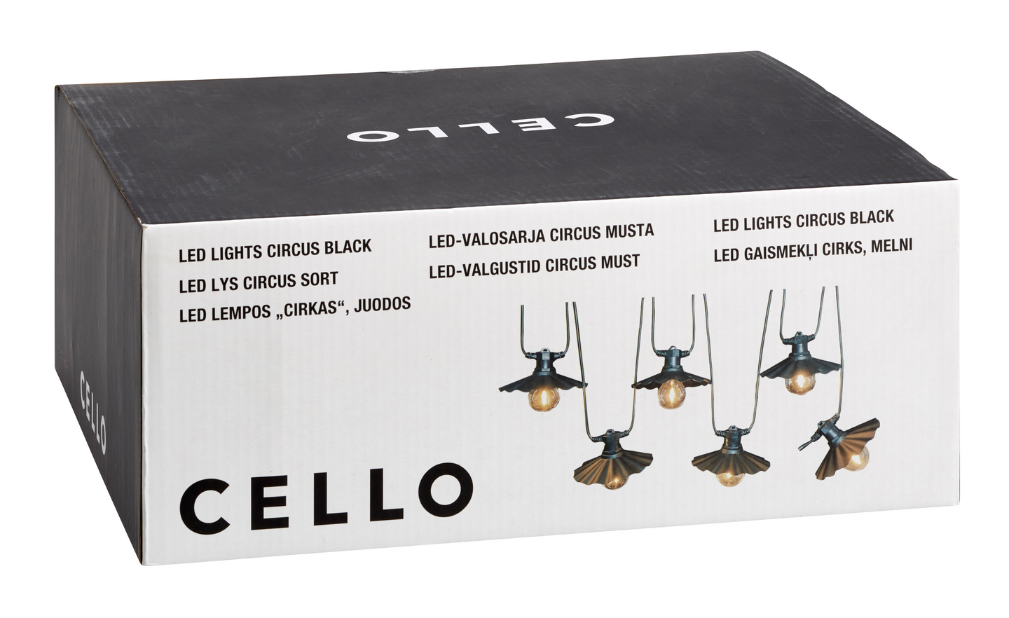 Led-valosarja Cello Circus musta IP44
