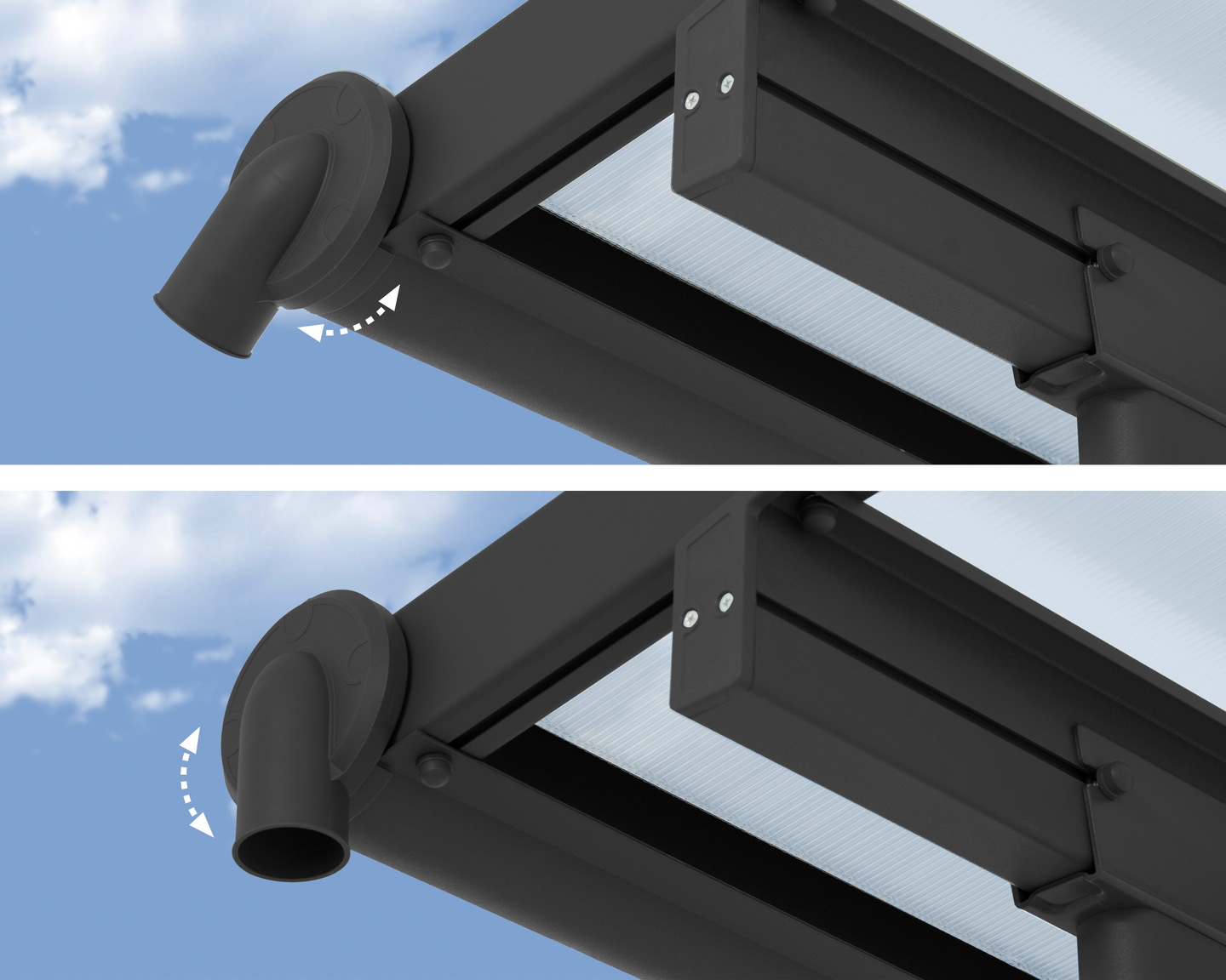 Terassikatos Palram-Canopia Olympia 3x3,05m harmaa