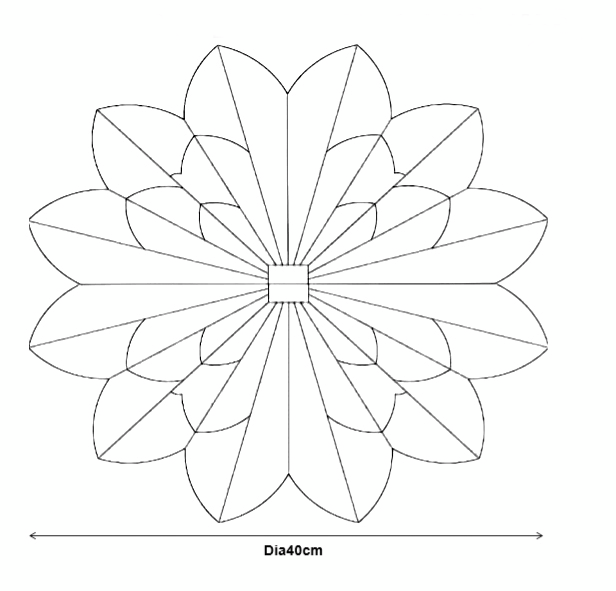 Paperikukka Cello valkoinen 40cm IP20