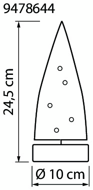Pöytäkoriste Airam kuusi 24,5cm b/0 timer