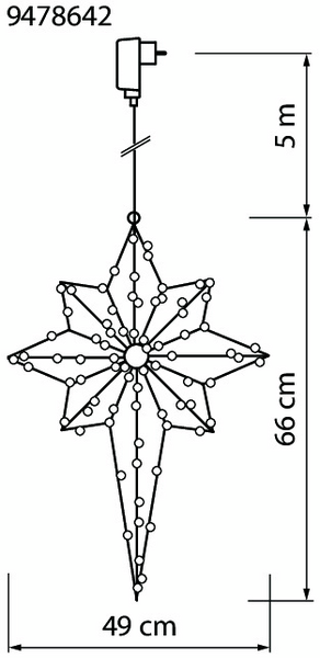 Tähtikehikko Airam Mikio 70cm IP44